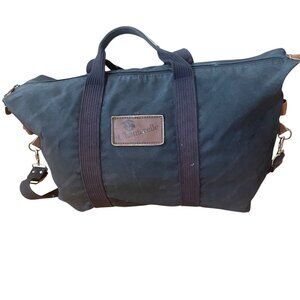 Chanterelle Repurposed Rubber Duffel Bag Adjustable Strap Leather Accents